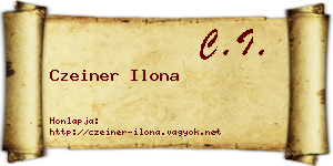 Czeiner Ilona névjegykártya